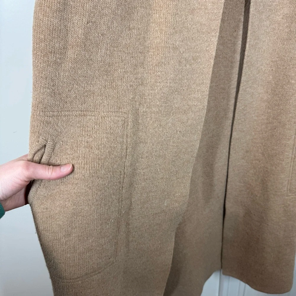 Madewell‎ Rivington Sweater-Coat Heather Saddle timeless neutral minimalist - Picture 9 of 12